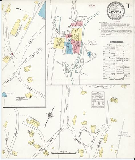 Sanborn Fire Insurance Map From Proctor Rutland County Vermont