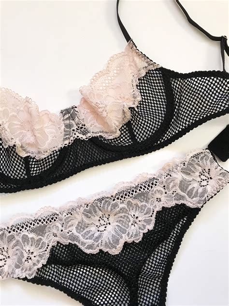 sheer lingerie sexy t for wife black mesh lingerie erotic etsy