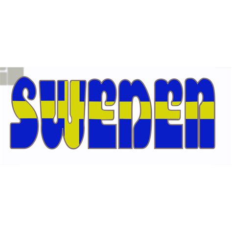 Swedish Flag In The Word Sweden Png Svg Clip Art For Web Download