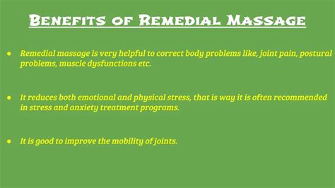 Ppt What Is The Difference Between Relaxation And Remedial Massage