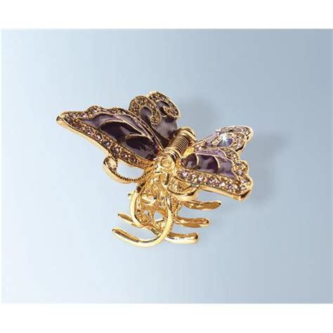 Style with your outfit of the day to complete the look. BUTTERFLY HAIR CLIP 24K GOLD CRYSTAL SWAROVSKI