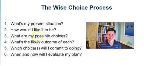 The Wise Choice Process With Drd