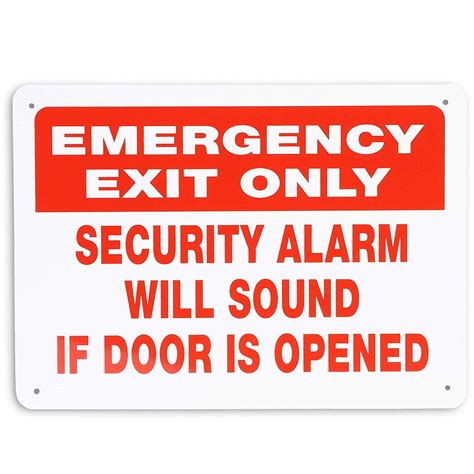 2 Pack Emergency Exit Only Aluminum Warning Sign 10x 7 For Indoor