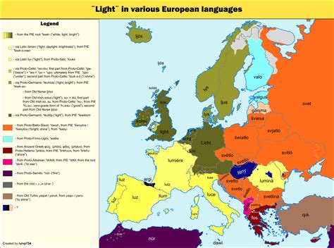 Light In Various European Languages More Word Maps On The Web