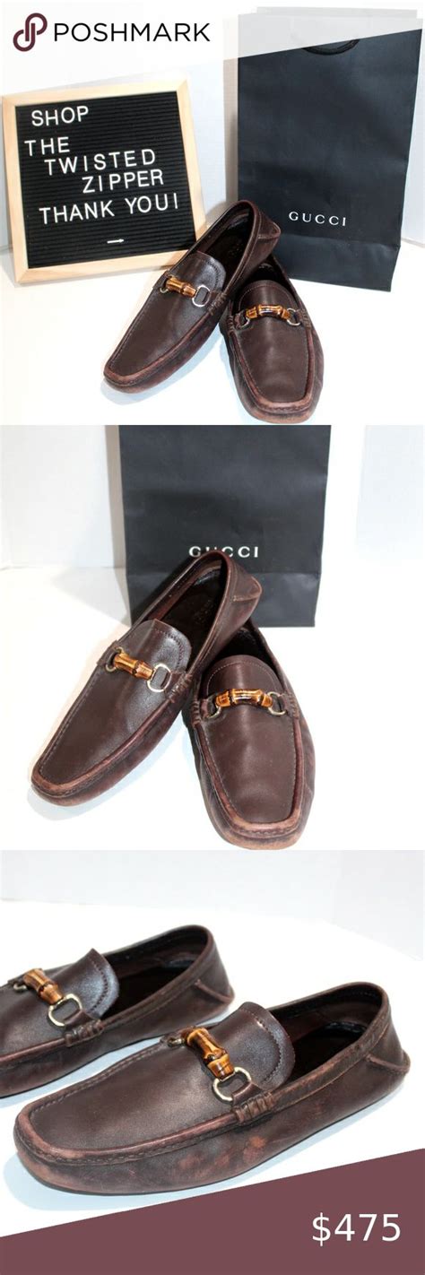 Gucci Bamboo Bit Driving Loafer Dark Brown 138204 Driving Loafers