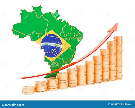 Economic Growth In Brazil Concept 3d Rendering Stock Illustration Illustration Of Brazilian