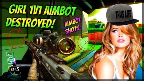 Black Ops 2 Confused Cute Girl Gets Destroyed In 1v1 By Unfair Aimbot Bo2 Funny Aimbot