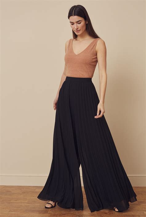 Pleated Wide Leg Trouser Long Tall Sally