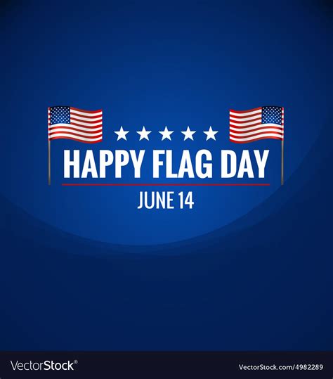 American Flag Day 14 Of June Flag Day Royalty Free Vector