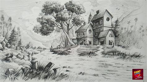 Pencil Sketches Landscape Drawing Ideas For Beginners Experience Is