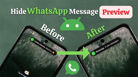 How To Turn Off Whatsapp Message Preview In The Notification Bar Hide