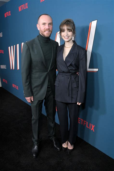 Lily Collins Charlie Mcdowell Couple Up For The Premiere Of Their New Film Windfall Photo