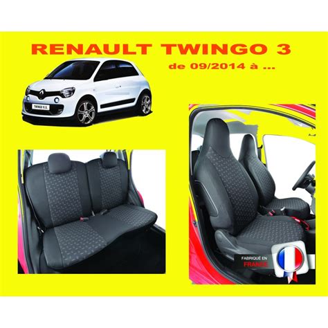 Housse De Siege Auto Sur Mesure Privilège Renault Twingo 3