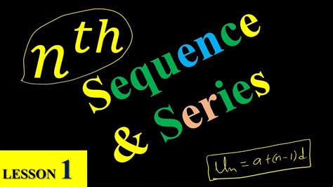 Sequence And Series Lesson One Youtube