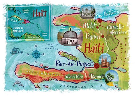 Category:maps of haiti (en) categoría de wikimedia (es); Map of Haiti (National Geographic, UK) 2016 on Behance