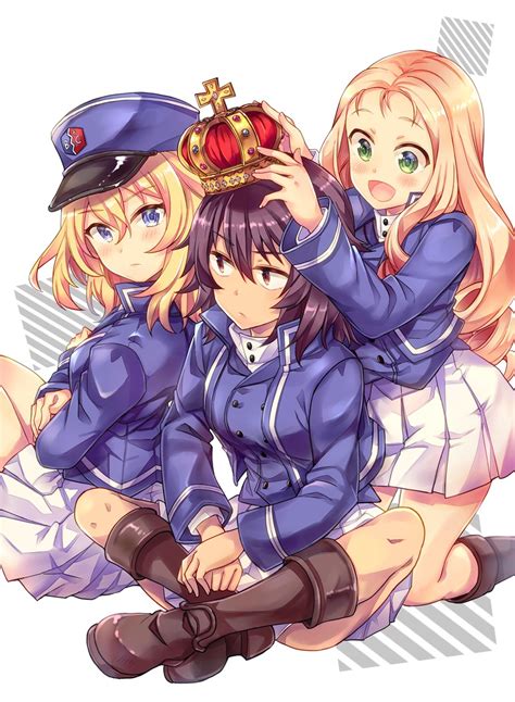 Andou Oshida And Marie Girls Und Panzer Drawn By Takitarou Danbooru