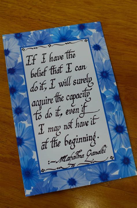Mahatma Gandhi Quote Handwritten On Stationery Paper Stationery