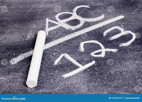 Abc And 123 On Chalk Board Royalty Free Stock Photography Image