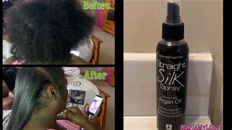 How To Get Natural Hair Silky and Straight: Straight Silk Spray - YouTube