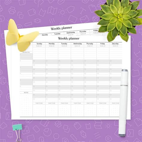 Weekly Planner Templates Download Week Planner Pdf