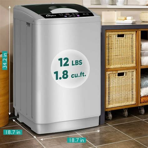 Lifeplus Portable Washing Machine Compact Full Automatic 18 Cu Ft Clothes Laundry Washer For