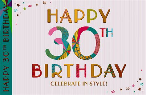 30th Birthday Card Female 30th Birthday Card Woman Birthday Card For