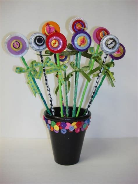 I Make Button Flowers As Quick And Easy Ts You Can Give A Bouquet