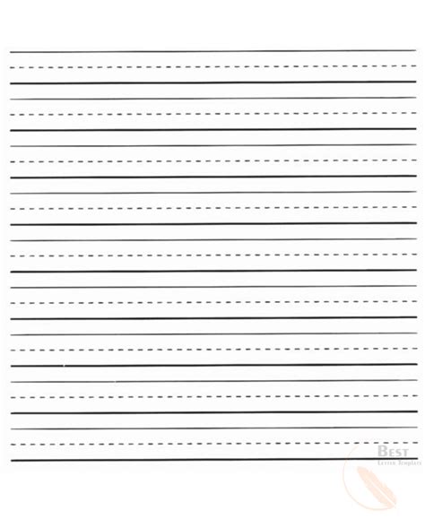 Elementary Lined Paper Printable