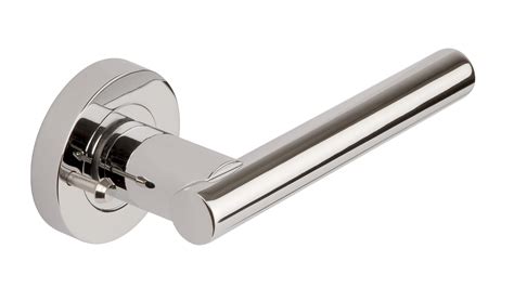 Sultan Lever Door Handle On Round Concealed Rose Polished Chrome 3690