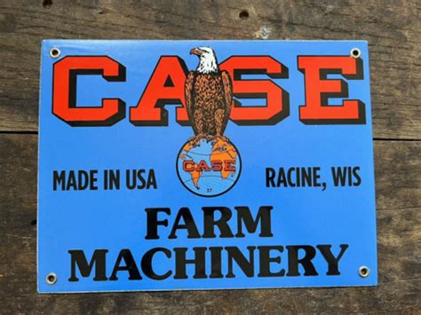 Case Farm Machinery Vintage Porcelain Sign Ebay