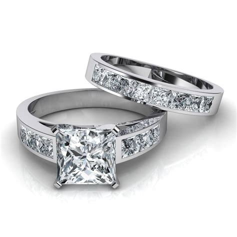 Best 15 Of Princess Cut Diamond Wedding Rings Sets