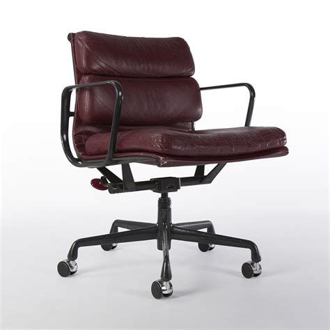 Classic and timeless eames design with clean graceful lines. Burgundy Herman Miller Original Eames EA435 Soft Pad ...