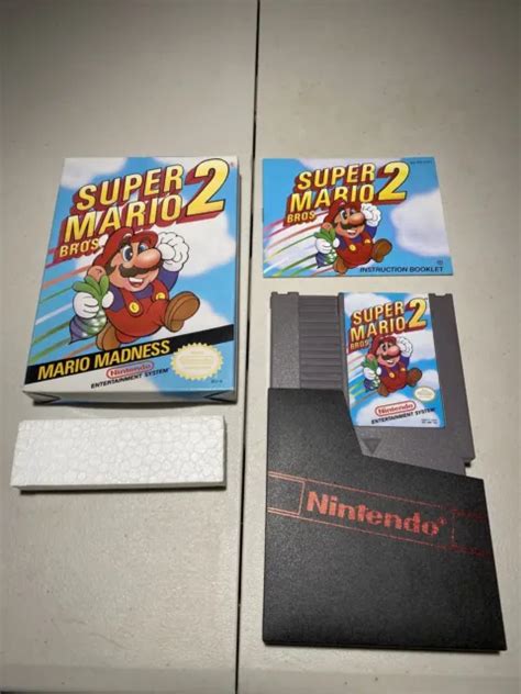 Super Mario Bros 2 Nes Nintendo Complete In Box Cib Excellent Condition