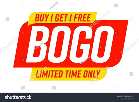 Bogo Badge Template Buy One Get Stock Illustration 2103831341