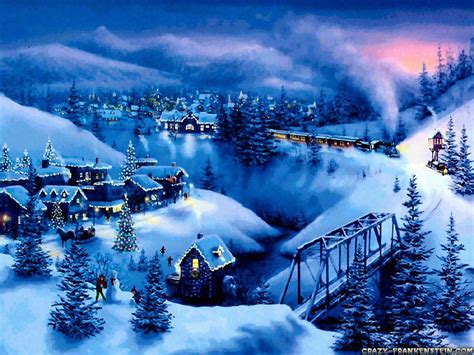 45 Winter Night Scenes Wallpaper On Wallpapersafari