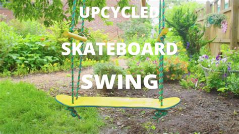 A swing made from a skateboard. Upcycled Skateboard Swing - DIY Network - YouTube