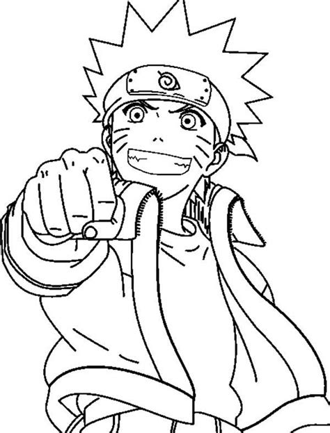 Uzumaki Naruto Fist Coloring Page Download And Print