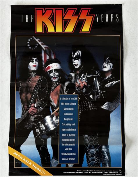 Kiss Vintage The Kiss Years Promo Poster Spirit Of 76 Barry Levine