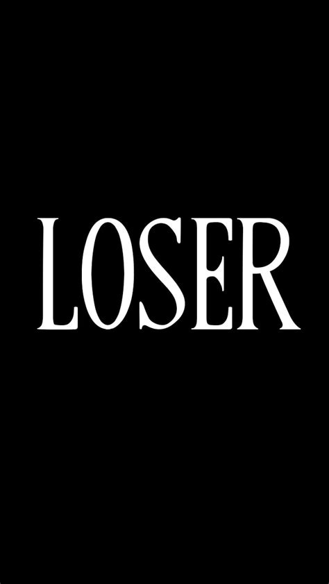 Loser Black Desenho Grunge Logo Retro Seattle Simple White