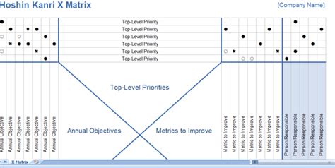 Hoshin Kanri Matrix Excel Template For Free