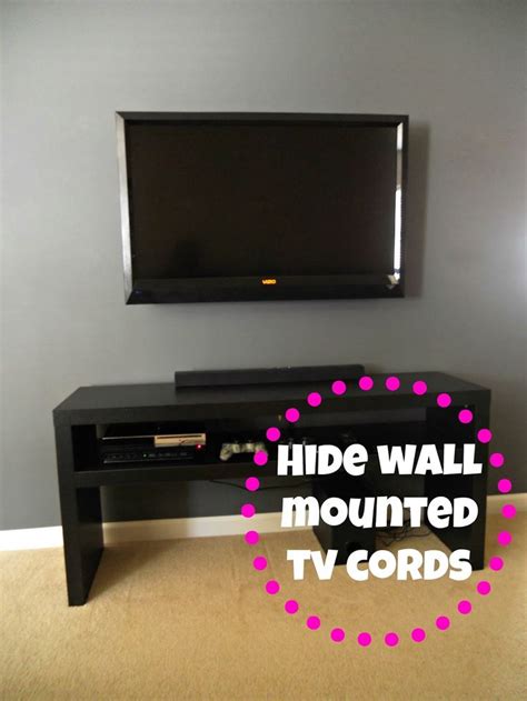 Hiding Wall Mounted Tv Cords Decorating Cents More Good Pinterest