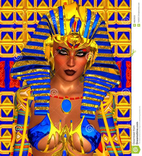 Cleopatra O Qualsiasi Faraone Egiziano Della Donna Illustrazione Di