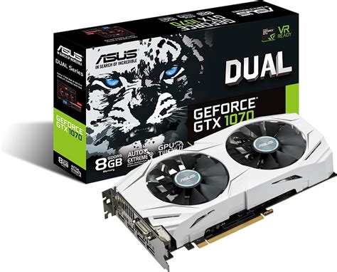 Asus Geforce Gtx1070 Dual 8gb Nvidia Geforce Gtx1070 Dual Med 8 Gb Gddr5