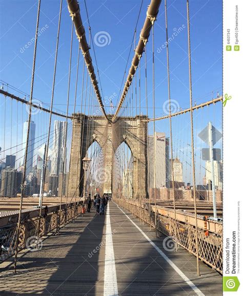 Brooklyn Bridge In Nyc Usa Editorial Stock Photo Image