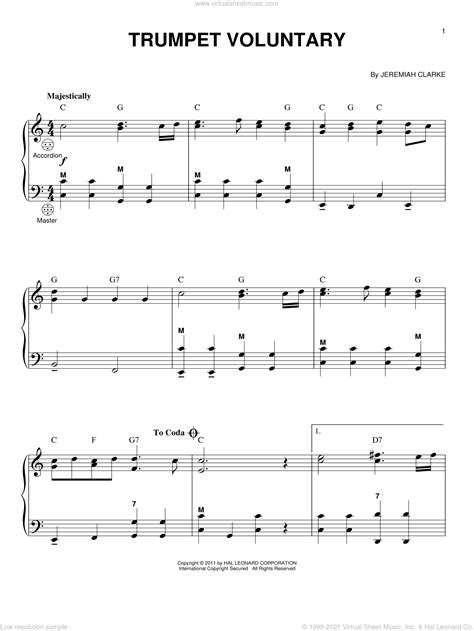 Share, download and print free sheet music for trumpet with the world's largest community of sheet music creators, composers, performers, music teachers, students, beginners, artists and other musicians with over 1,000,000 sheet digital music to play, practice, learn and enjoy. Clarke - Trumpet Voluntary sheet music for accordion PDF