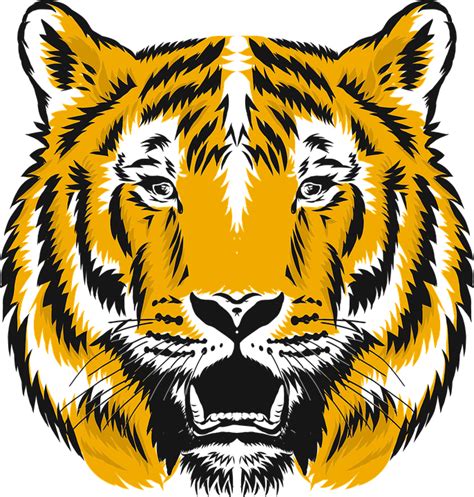Gambar Logo Maskot Perisai Kepala Harimau Hewan Lencana Simbol Png Images