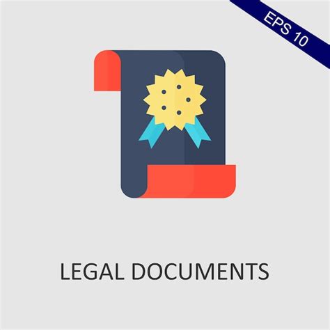 Premium Vector A Legal Documents Icon Is Shown On A Gray Background