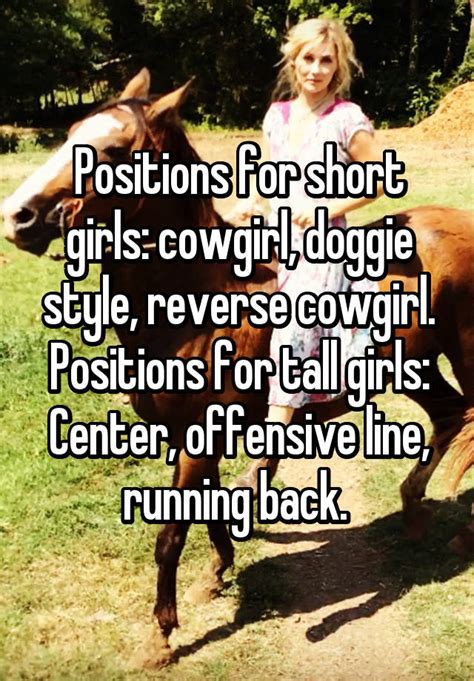 Positions For Short Girls Cowgirl Doggie Style Reverse Cowgirl