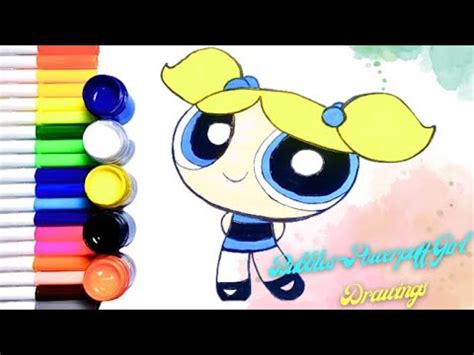 How To Draw Bubbles From Powerpuff Girls Easy Drawing And Coloring Step