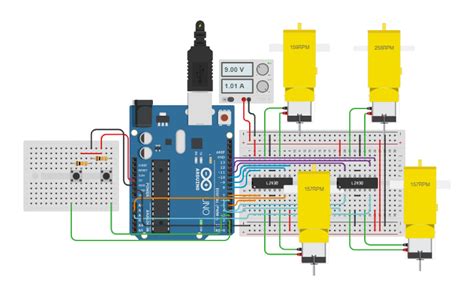 Circuit Design Project L293d Dc Motor Control V2 Tinkercad